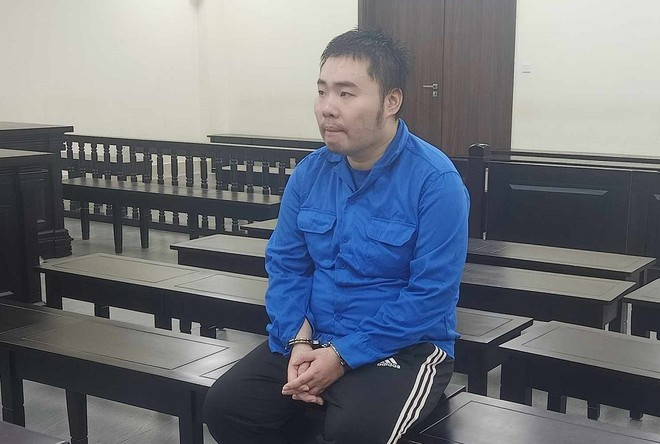 Bị cáo Trần Lê Huy tại phiên tòa sơ thẩm hôm nay.