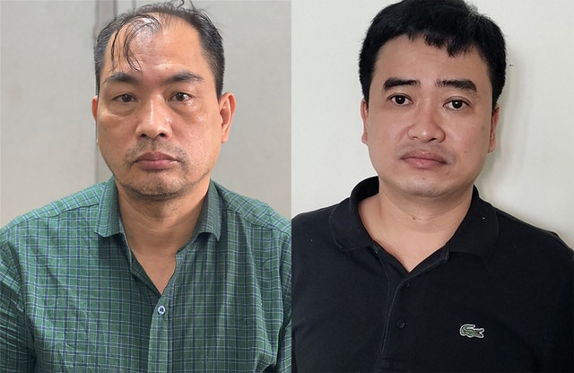 Bị can Phạm Duy Tuyến và Phan Quốc Việt.