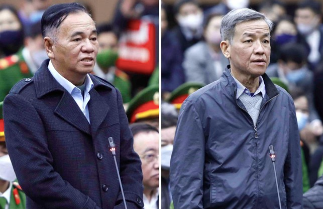 Ông Trần Đình Thành và ông Đinh Quốc Thái tại phiên tòa sơ thẩm. Ông Trần Đình Thành và ông Đinh Quốc Thái tại phiên tòa sơ thẩm.