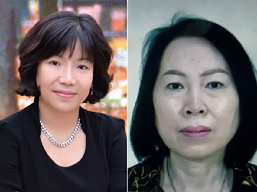 Hai bị can Nguyễn Thị Thanh Nhàn, Nguyễn Thị Tích.
