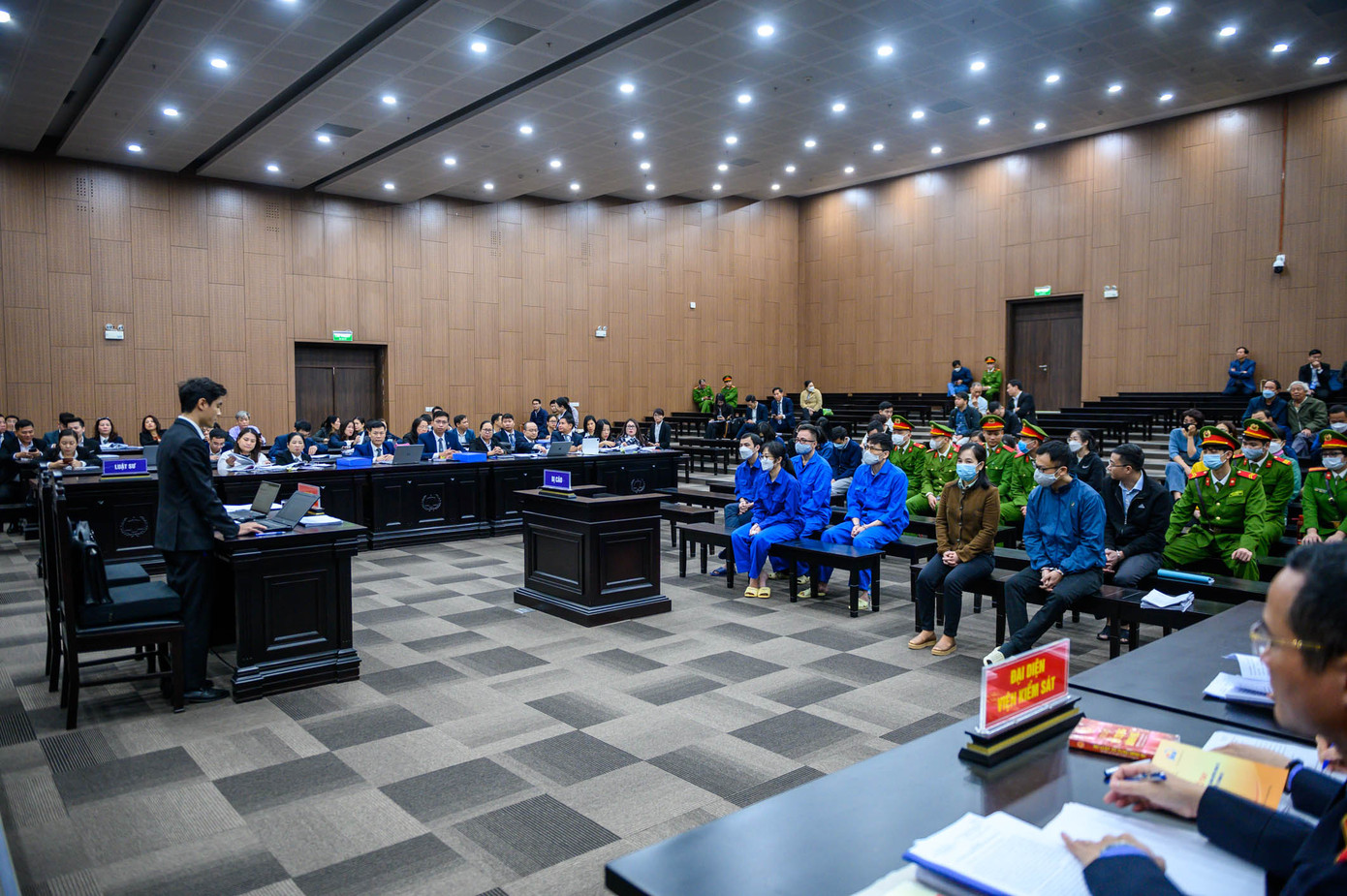 Các bị cáo tại phiên tòa. Các bị cáo tại phiên tòa.