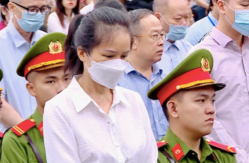 Bị cáo Nguyễn Thị Hương Lan tại tòa.