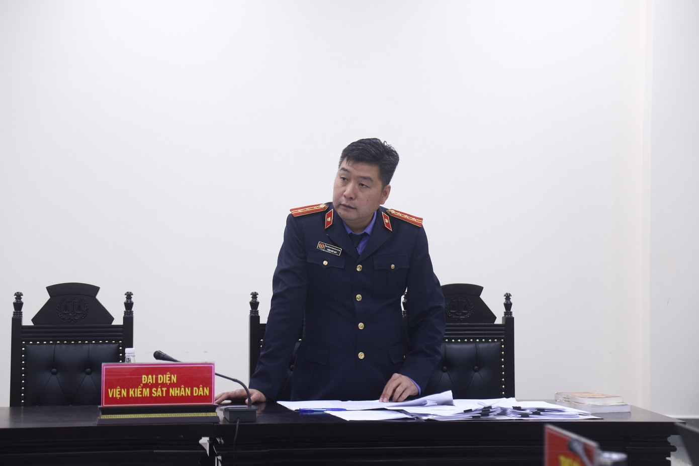 Đại diện Viện KSND TP Hà Nội giữ quyền công tố và kiểm sát xét xử.