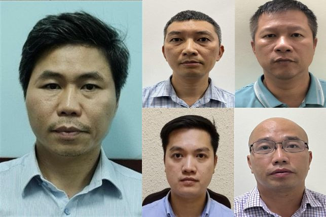 5 bị can trong vụ án. 5 bị can trong vụ án.