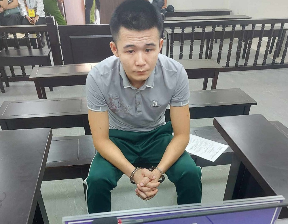 Bị cáo Hà Văn Vụ tại tòa.