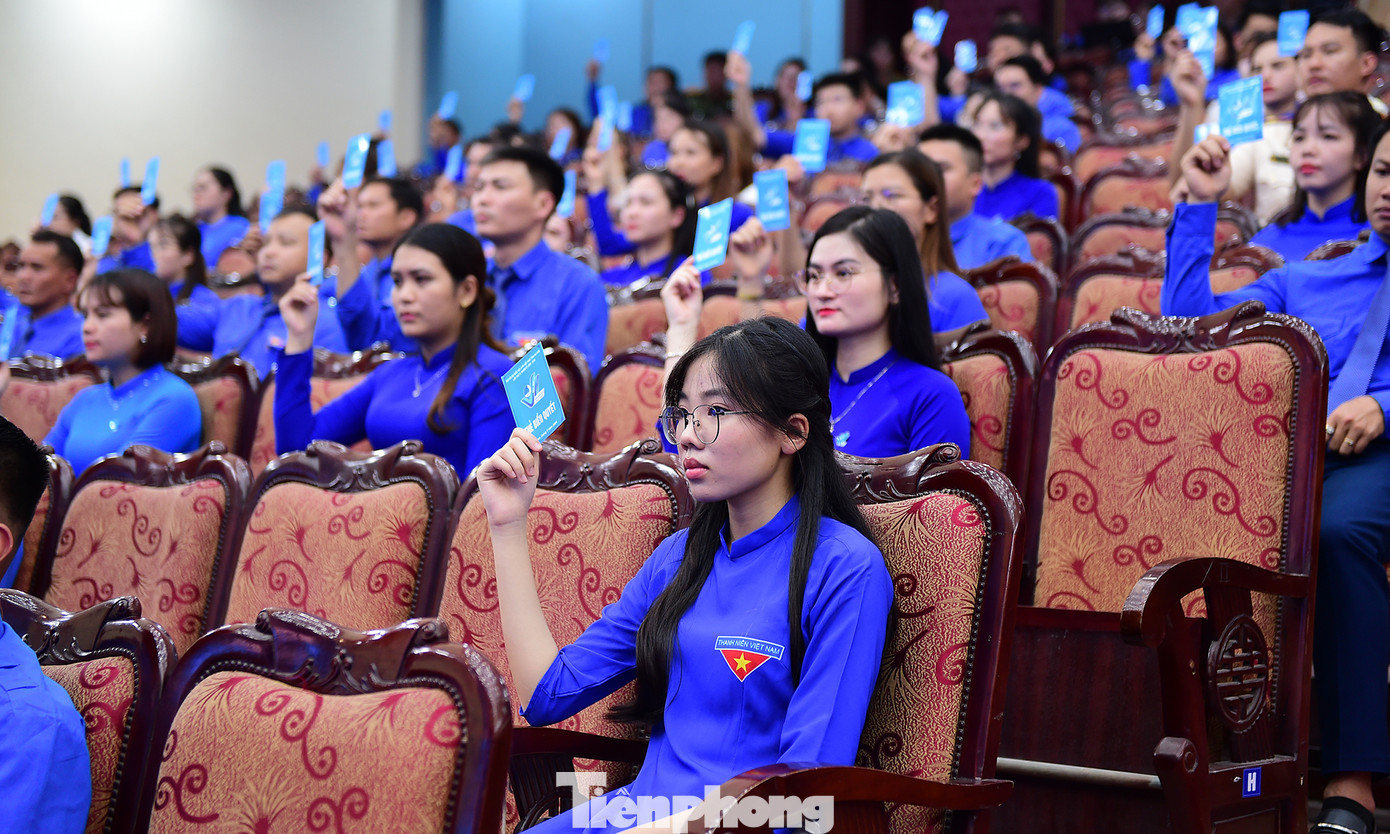 Các đại biểu biểu quyết hiệp thương cử đoàn đại biểu tham dự Đại hội toàn quốc Hội LHTN Việt Nam lần thứ IX, nhiệm kỳ 2024 - 2029.