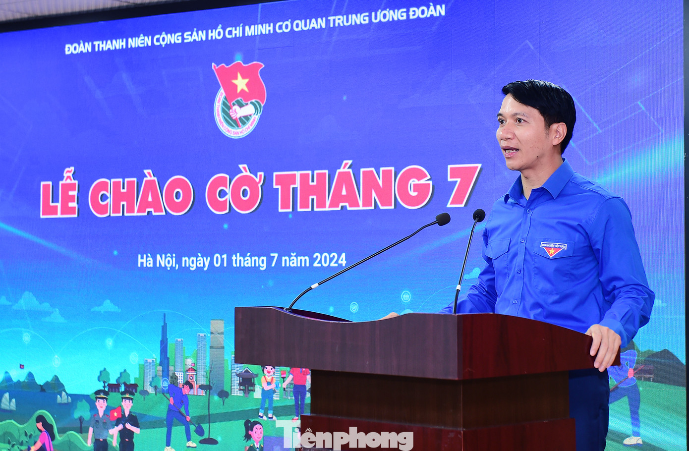 Anh Nguyễn Ngọc Lương phát biểu tại chương trình. Ảnh: Xuân Tùng Anh Nguyễn Ngọc Lương phát biểu tại chương trình. Ảnh: Xuân Tùng