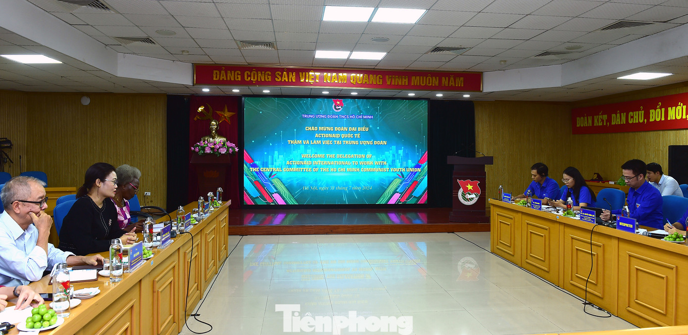 Quang cảnh tại buổi tiếp xã giao. Ảnh: Xuân Tùng