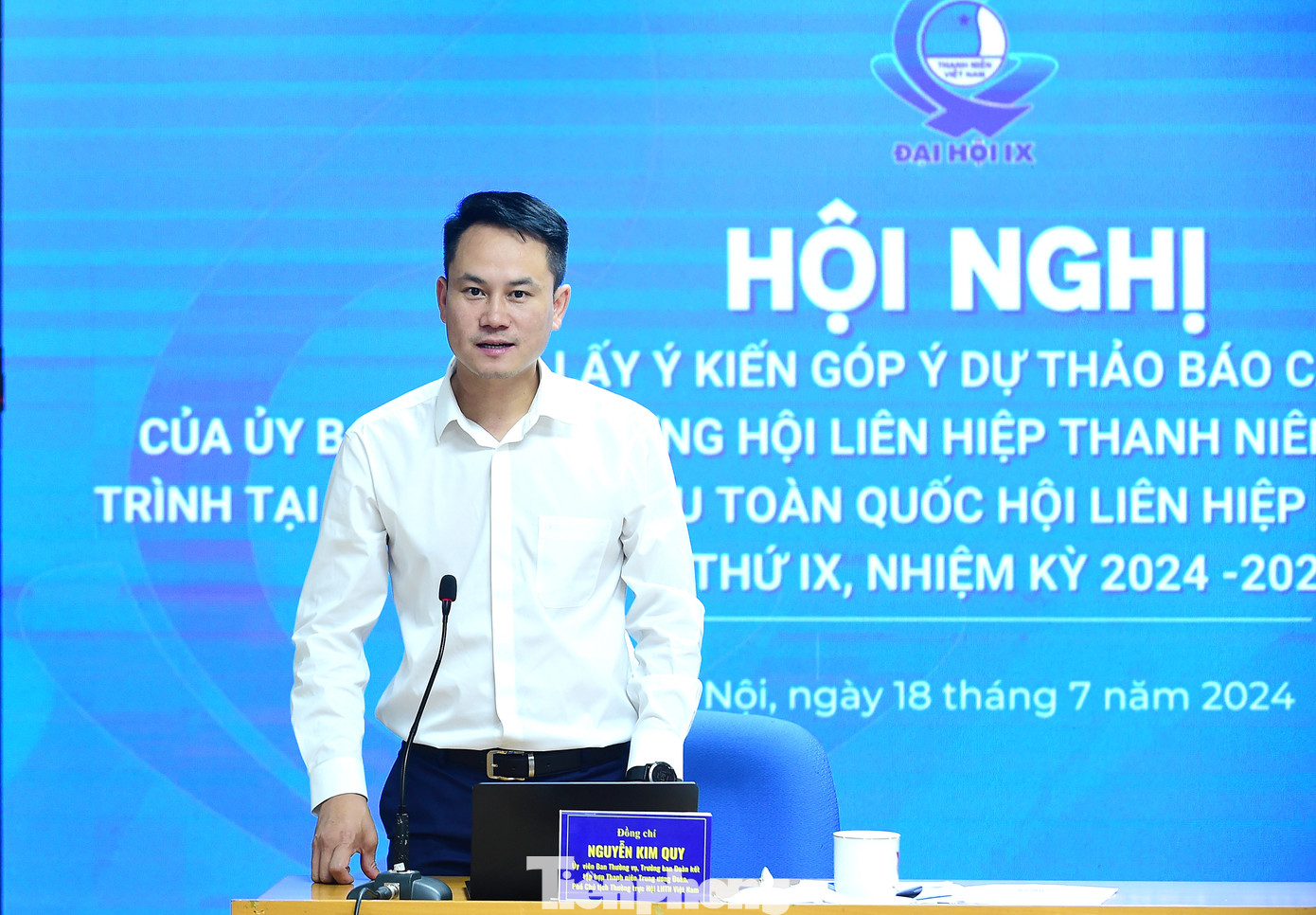 Anh Nguyễn Kim Quy phát biểu kết luận hội nghị. Ảnh: Xuân Tùng Anh Nguyễn Kim Quy phát biểu kết luận hội nghị. Ảnh: Xuân Tùng
