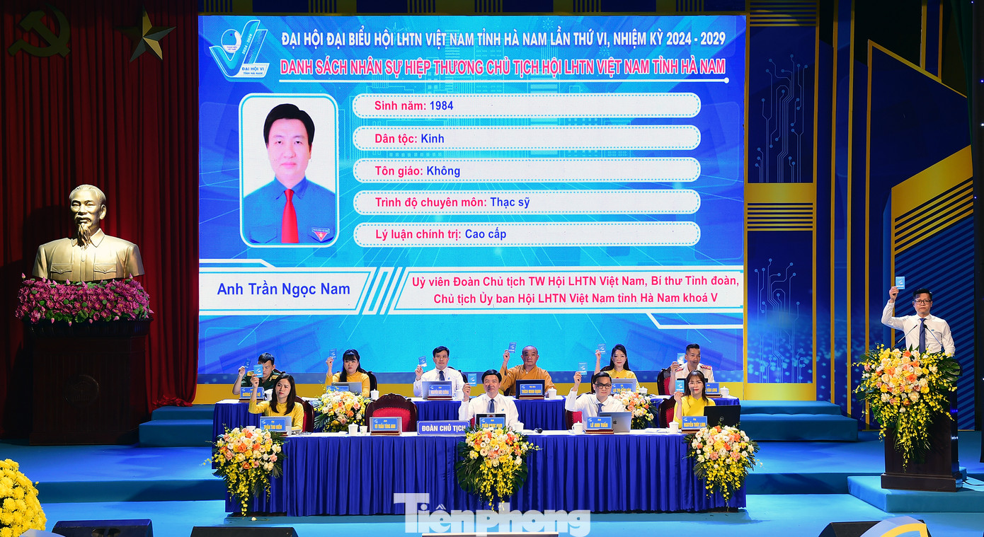 Đại hội hiệp thương cử anh Trần Ngọc Nam tiếp tục làm Chủ tịch Hội LHTN Việt Nam tỉnh Hà Nam nhiệm kỳ 2024 - 2029.