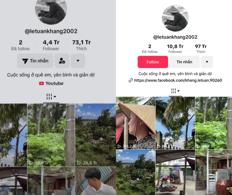 Lượt theo dõi tăng bất ngờ trên kênh TikTok Lê Tuấn Khang. Lượt theo dõi tăng bất ngờ trên kênh TikTok Lê Tuấn Khang.