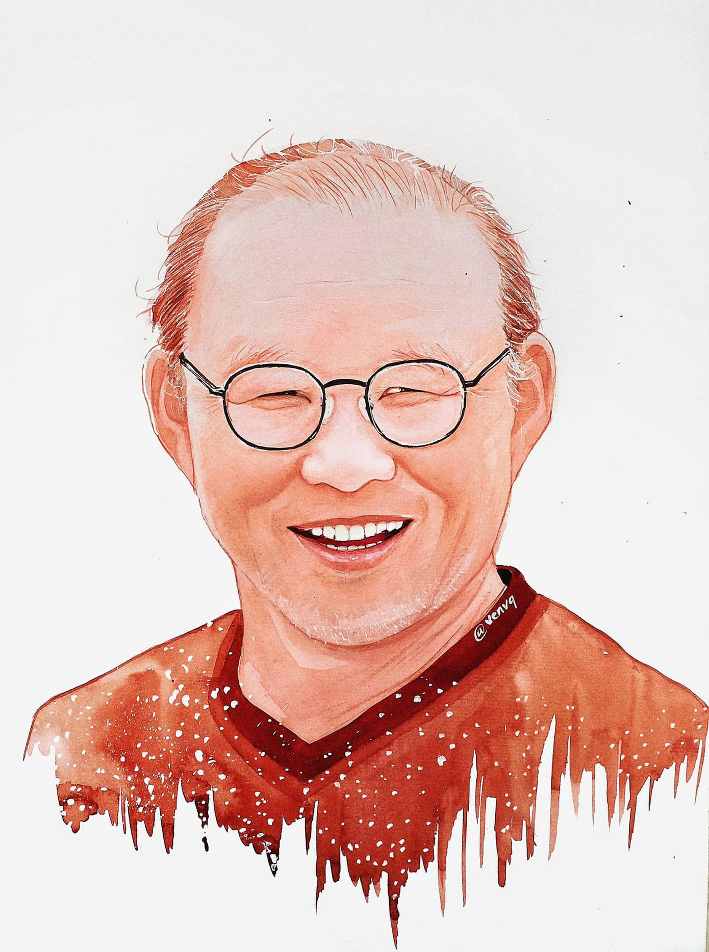 Chân dung huấn luyện viên Park Hang-seo được Vẹn sáng tạo bằng chất liệu cà phê. Chân dung huấn luyện viên Park Hang-seo được Vẹn sáng tạo bằng chất liệu cà phê.