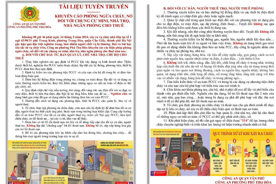 Người thuê nên thường xuyên cập nhật các tin tức do chủ trọ gửi thông tin để tự trang bị kiến thức PCCC. Người thuê nên thường xuyên cập nhật các tin tức do chủ trọ gửi thông tin để tự trang bị kiến thức PCCC.