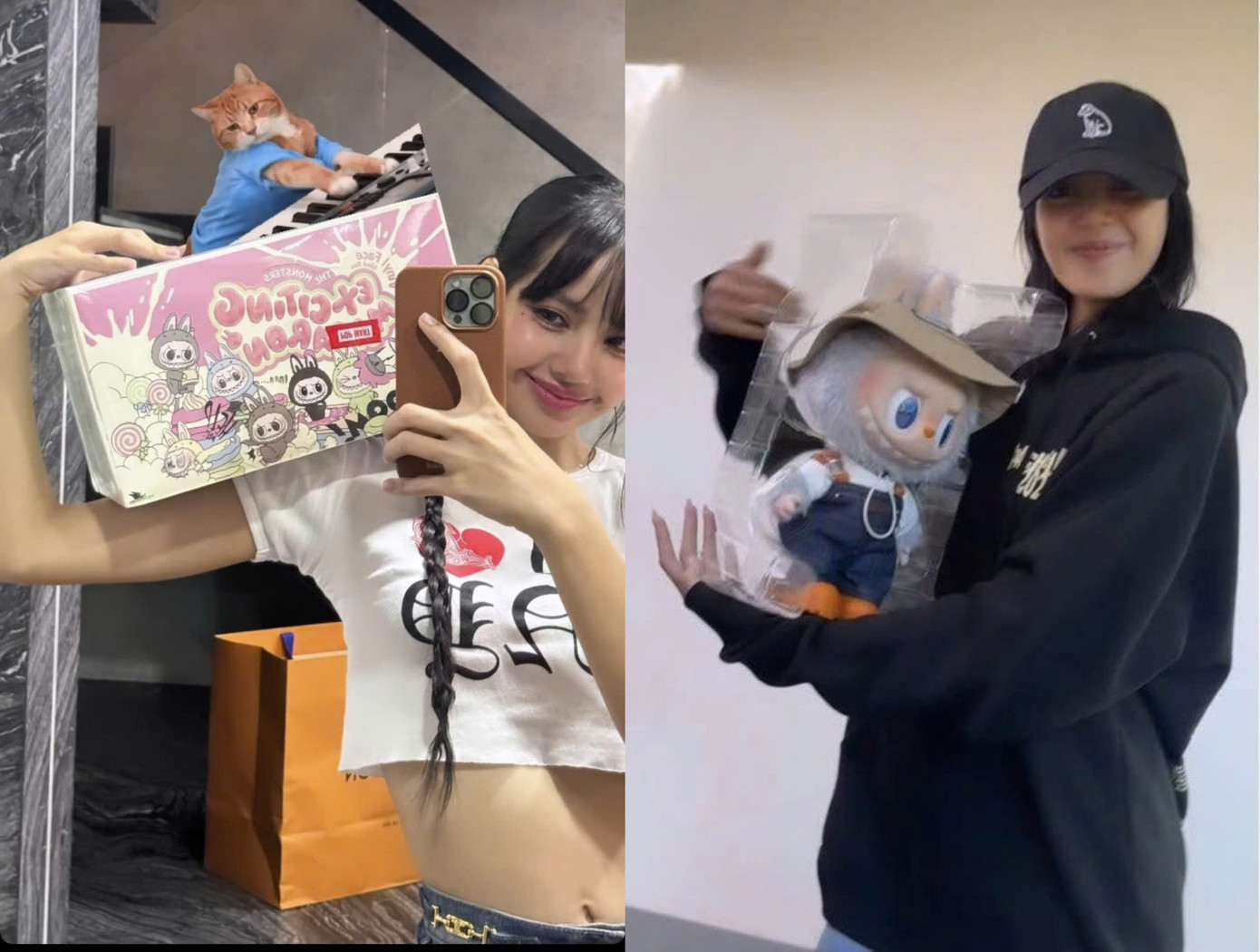 Lisa (BLACKPINK) làm cho các quái vật Labubu càng thêm 'hot'.