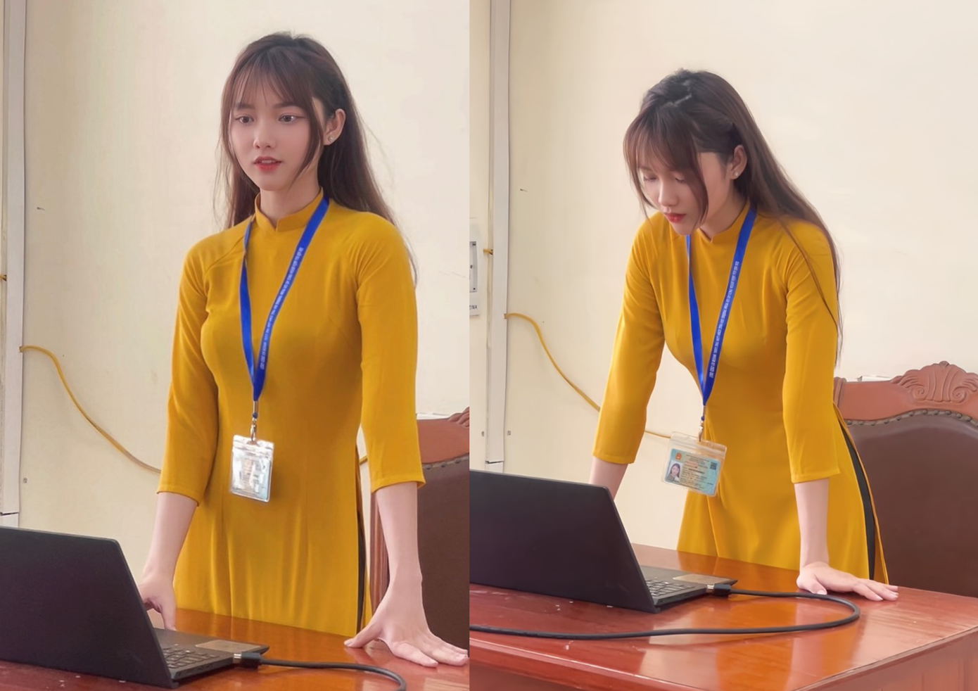 Hình ảnh Hồng Nhung trong kỳ thực tập thu hút sự quan tâm từ cộng đồng mạng Hình ảnh Hồng Nhung trong kỳ thực tập thu hút sự quan tâm từ cộng đồng mạng