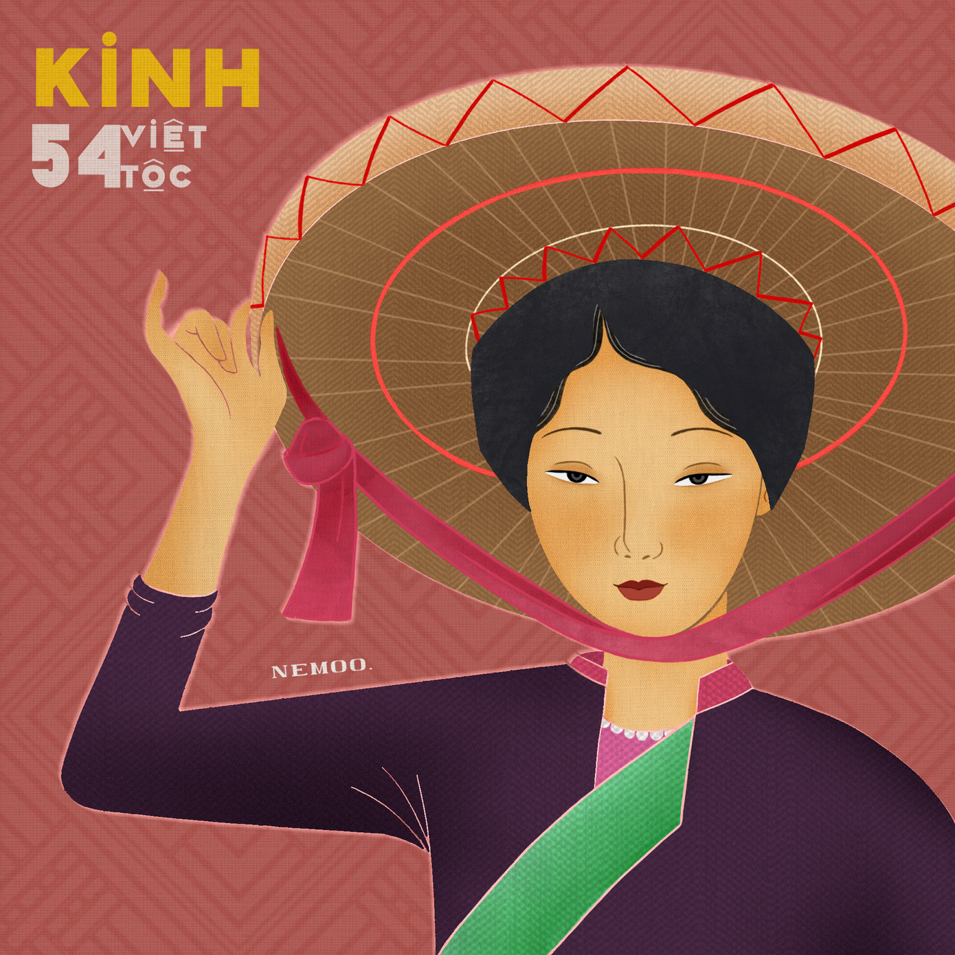 Tác phẩm tái hiện hình ảnh cô gái dân tộc Kinh. Tác phẩm tái hiện hình ảnh cô gái dân tộc Kinh.