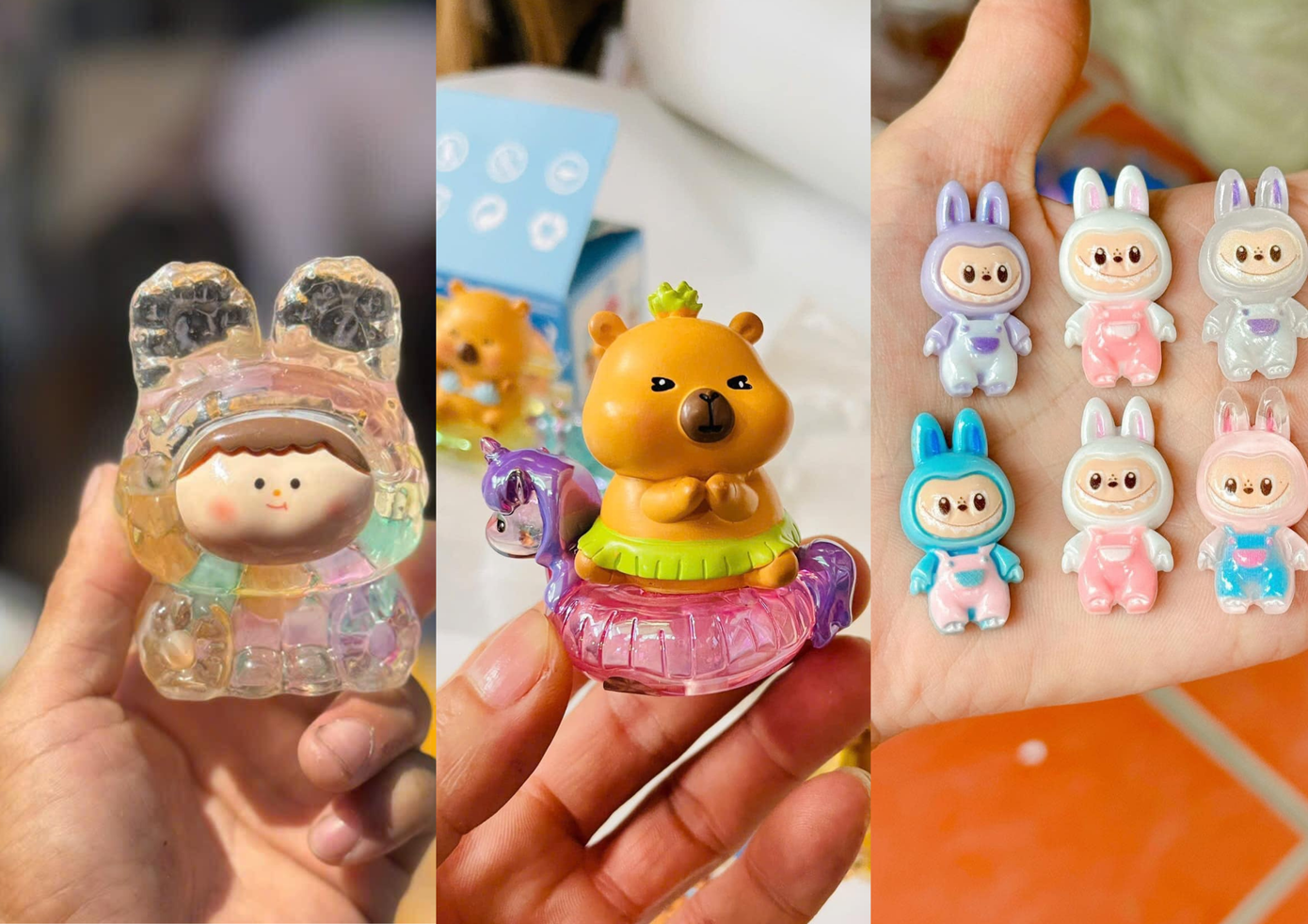 'Túi mù' sau khi xé là những nhân vật có hình dáng đáng yêu, khiến nhiều người yêu thích 'Túi mù' sau khi xé là những nhân vật có hình dáng đáng yêu, khiến nhiều người yêu thích