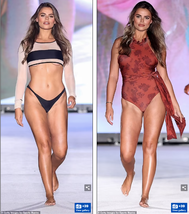 Brooks Nader gợi cảm hút mắt trên sàn catwalk áo tắm cho SI Swimtuit tại tuần lễ thời trang áo tắm Miami vừa qua. Brooks Nader gợi cảm hút mắt trên sàn catwalk áo tắm cho SI Swimtuit tại tuần lễ thời trang áo tắm Miami vừa qua.