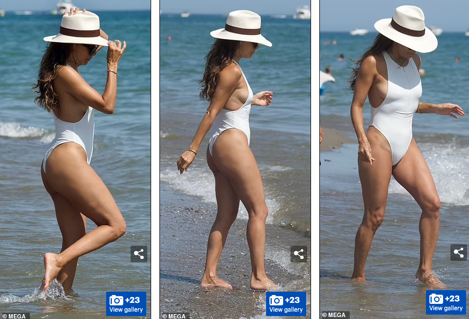 Người đẹp Hollywood diện bộ áo bơi 1 mảnh khoét vai sâu nửa ngực táo bạo, lấp ló vòng một căng đầy "bỏng mắt".