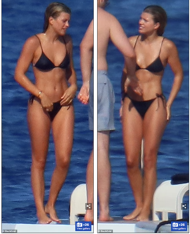 Hình ảnh được săn từ xa nhưng vẫn cho thấy body săn chắc nóng bỏng của nàng mẫu sinh năm 1998.