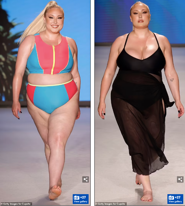 Hayley Hasselhoff tự tin ngập tràn năng lượng khi sải bước với áo tắm.