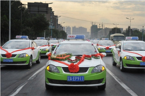 Đón dâu bằng đoàn xe taxi