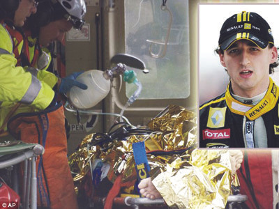 Tay lái Kubica đang được cấp cứu tại bệnh viện và khả năng trở lại đường đua rất mong manh 