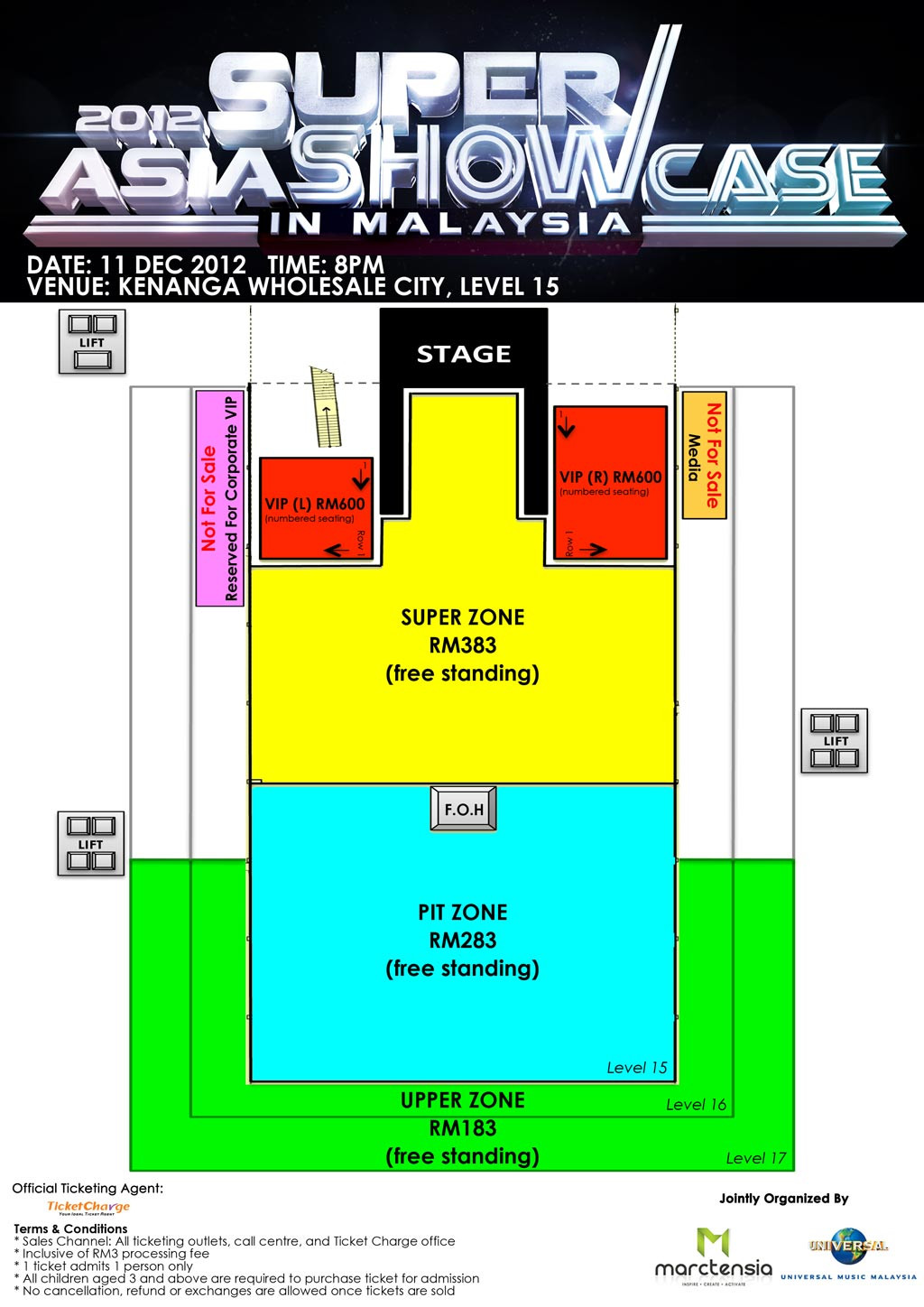 Sơ đồ chỗ ngồi của Showcase. Sơ đồ chỗ ngồi của Showcase