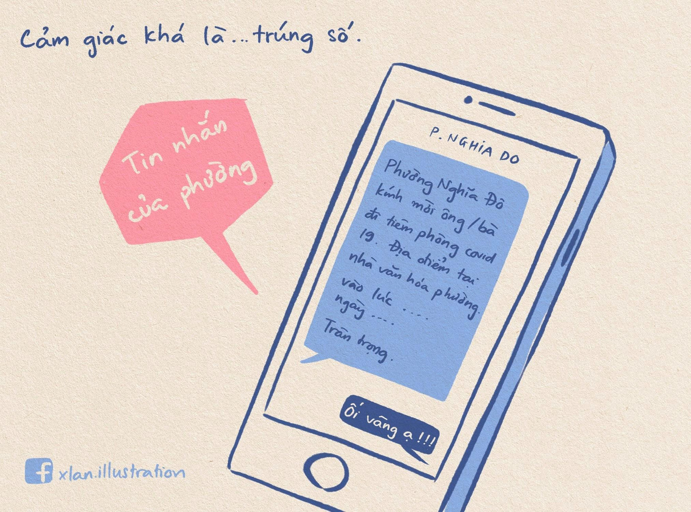 và nhận thông báo của phường.