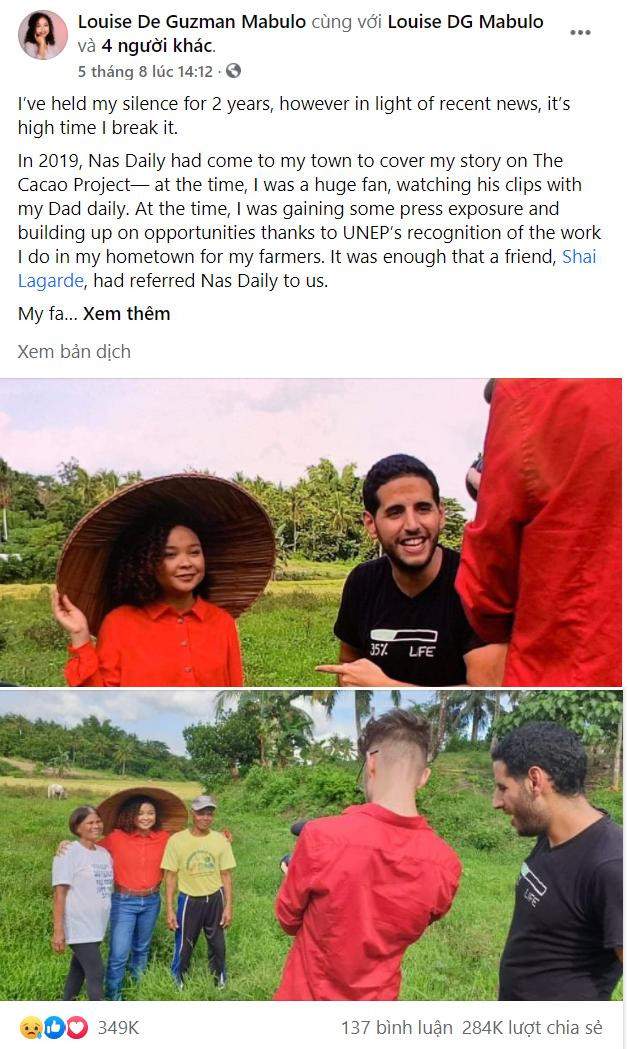 Bài đăng tố Nas Daily giả tạo, xúc phạm văn hóa Philippines.