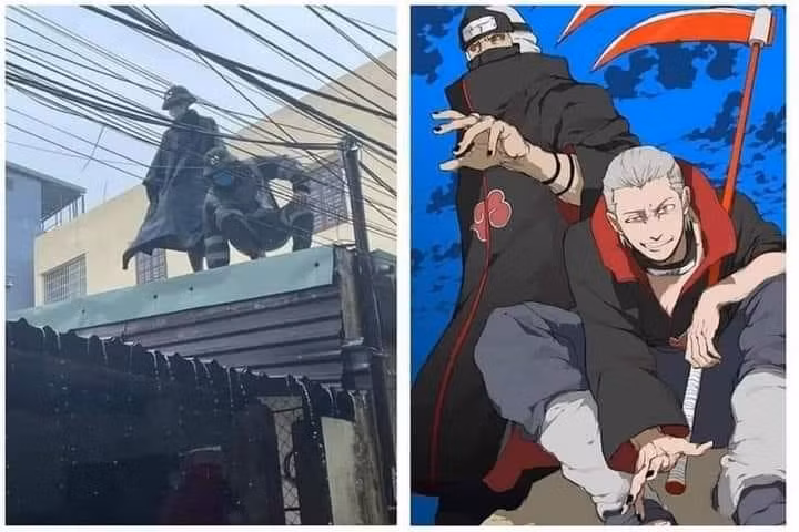 Bức ảnh khiến nhiều fan không khỏi liên tưởng đến hai nhân vật Hidan và Kakuzu trong "Naruto". (Ảnh: Huy Quốc Dương)