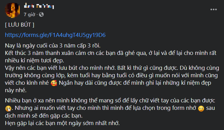 Sau tất cả, chúng ta cần trang lưu bút để khép lại những năm tháng cuối cấp. Sau tất cả, chúng ta cần trang lưu bút để khép lại những năm tháng cuối cấp.