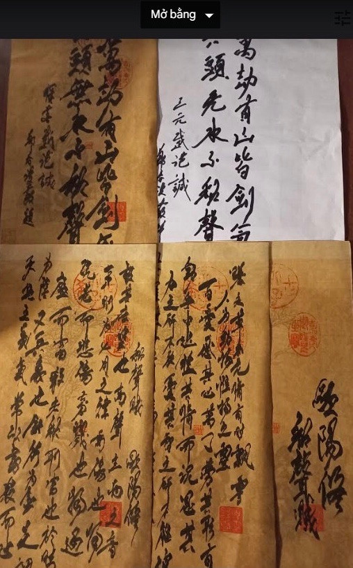 Câu đối. Vạn Kiếp hữu sơn giai kiếm khí… &amp; một đoạn trong bài Phú Thu thanh của Âu Dương Tu (thủ bút của XB)