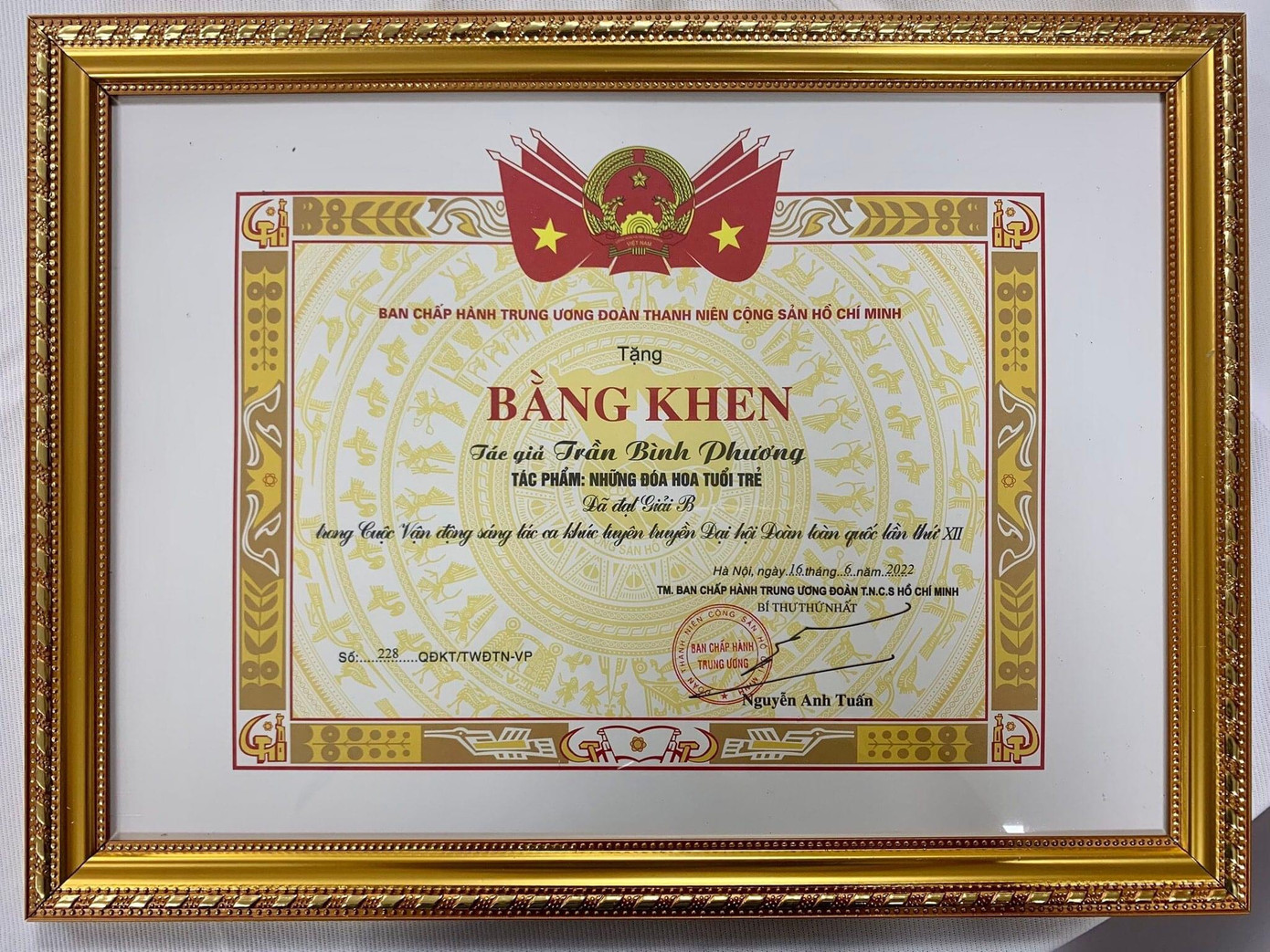 Sự cố gắng của Trần Bình Phương đã được đền đáp