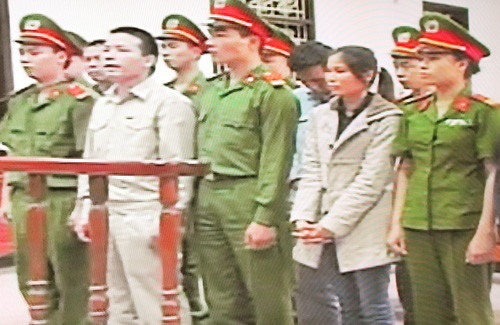 Các bị cáo tại tòa