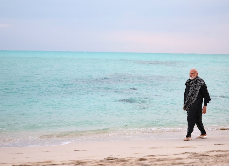 Lakshadweep nằm liền kề với Maldives và có những bãi biển cát trắng, nước trong xanh như pha lê. Ảnh: X