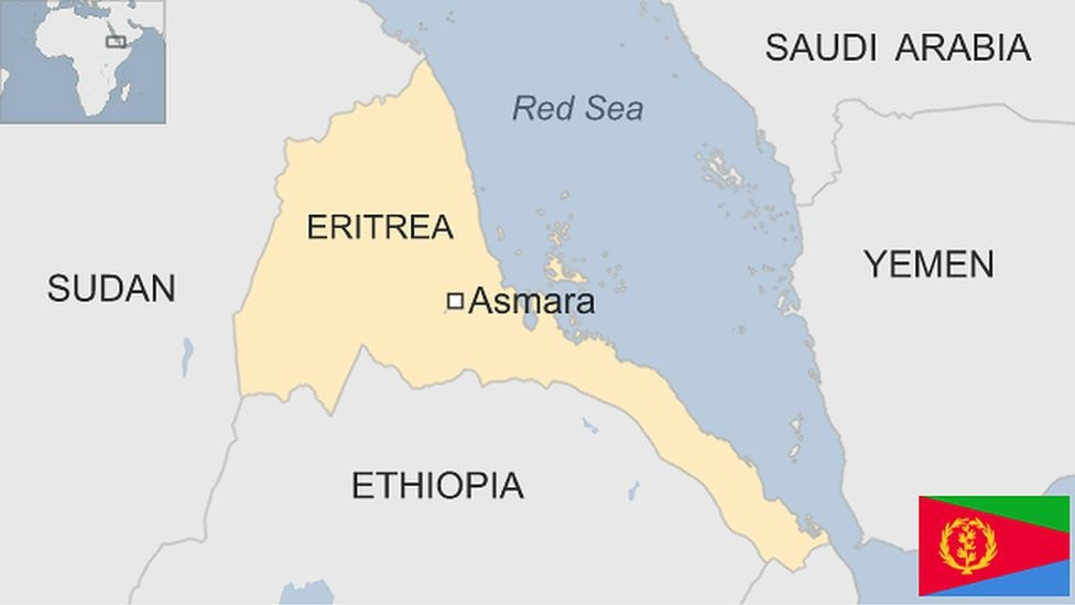 Eritrea giáp Biển Đỏ. Bản đồ: BBC