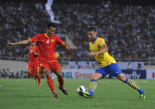 Trận đấu giữa ĐT Việt Nam và Arsenal không thuộc hệ thống các trận giao hữu cấp độ A của FIFA, nên đội tuyển Việt Nam không được cộng điểm từ trận đấu này. Ảnh: Xuân Phú Trận đấu giữa ĐT Việt Nam và Arsenal không thuộc hệ thống các trận giao hữu cấp độ A của FIFA, nên đội tuyển Việt Nam không được cộng điểm từ trận đấu này