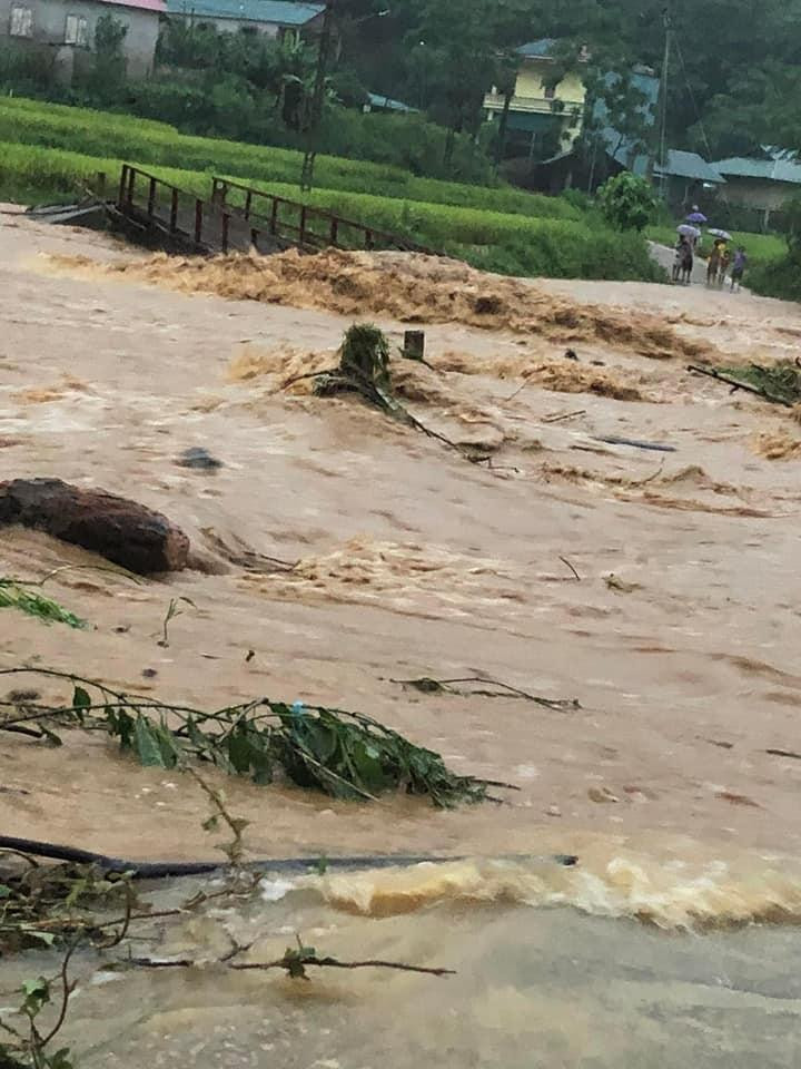 Lũ lụt trên địa bàn huyện Bảo Yên. Ảnh: Thanh Hoa.