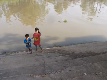 Nơi ông Cưng tắm giặt hàng ngày