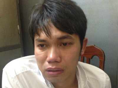 Đối tượng Giang tại cơ quan điều tra