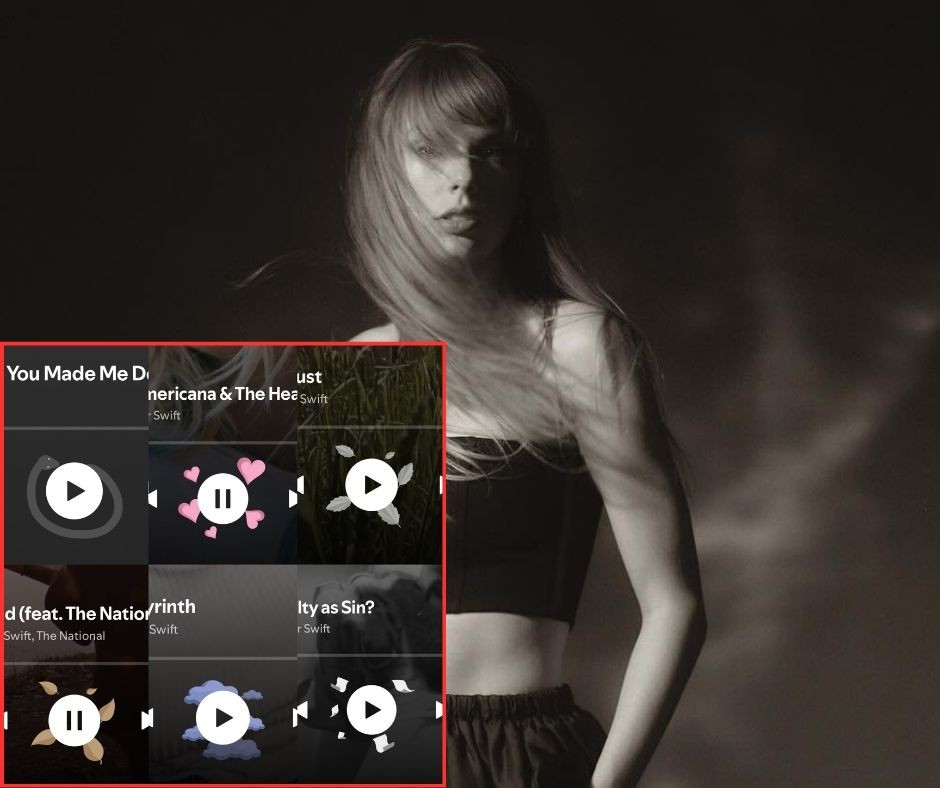 Hiệu ứng mới mà Spotify dành riêng cho Taylor Swift.