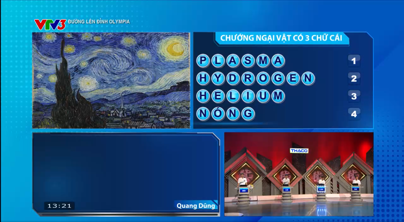 Nam sinh Quảng Trị giành lại lợi thế dẫn đầu nhờ trả lời chính xác từ khóa. Nam sinh Quảng Trị giành lại lợi thế dẫn đầu nhờ trả lời chính xác từ khóa.