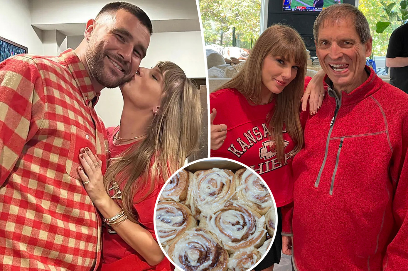 Taylor Swift nướng bánh cho đội Kansas City Chiefs trước trận đấu. Taylor Swift nướng bánh cho đội Kansas City Chiefs trước trận đấu.