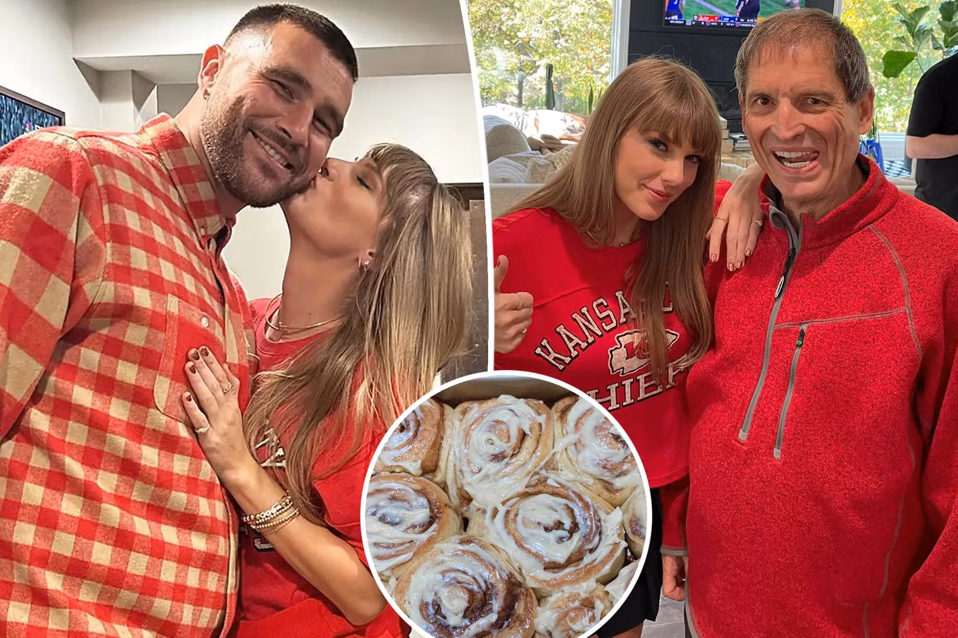 Taylor Swift nướng bánh cho đội Kansas City Chiefs trước trận đấu. Taylor Swift nướng bánh cho đội Kansas City Chiefs trước trận đấu.