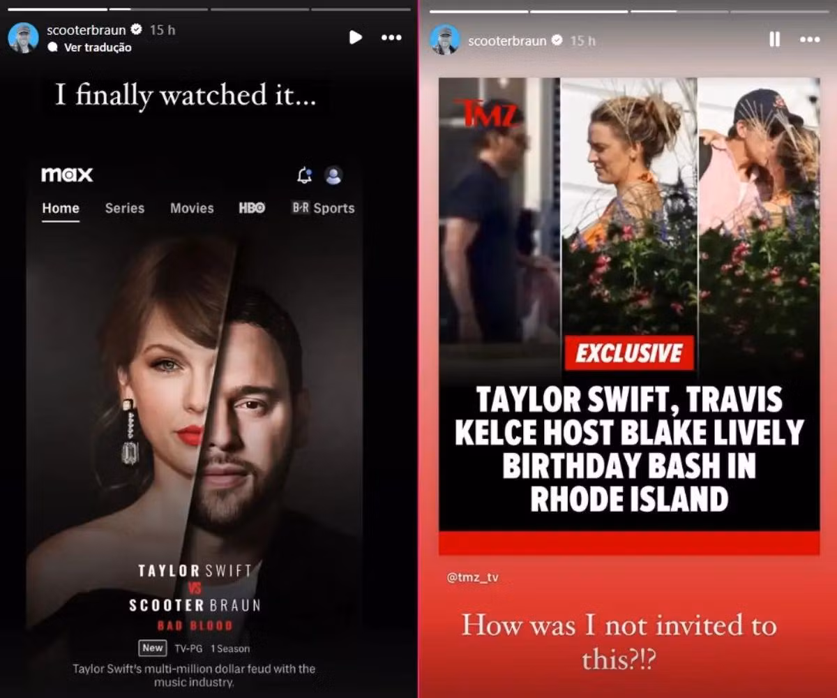 Story Scooter Braun về Taylor Swift và Blake Lively đăng tải. Story Scooter Braun về Taylor Swift và Blake Lively đăng tải.