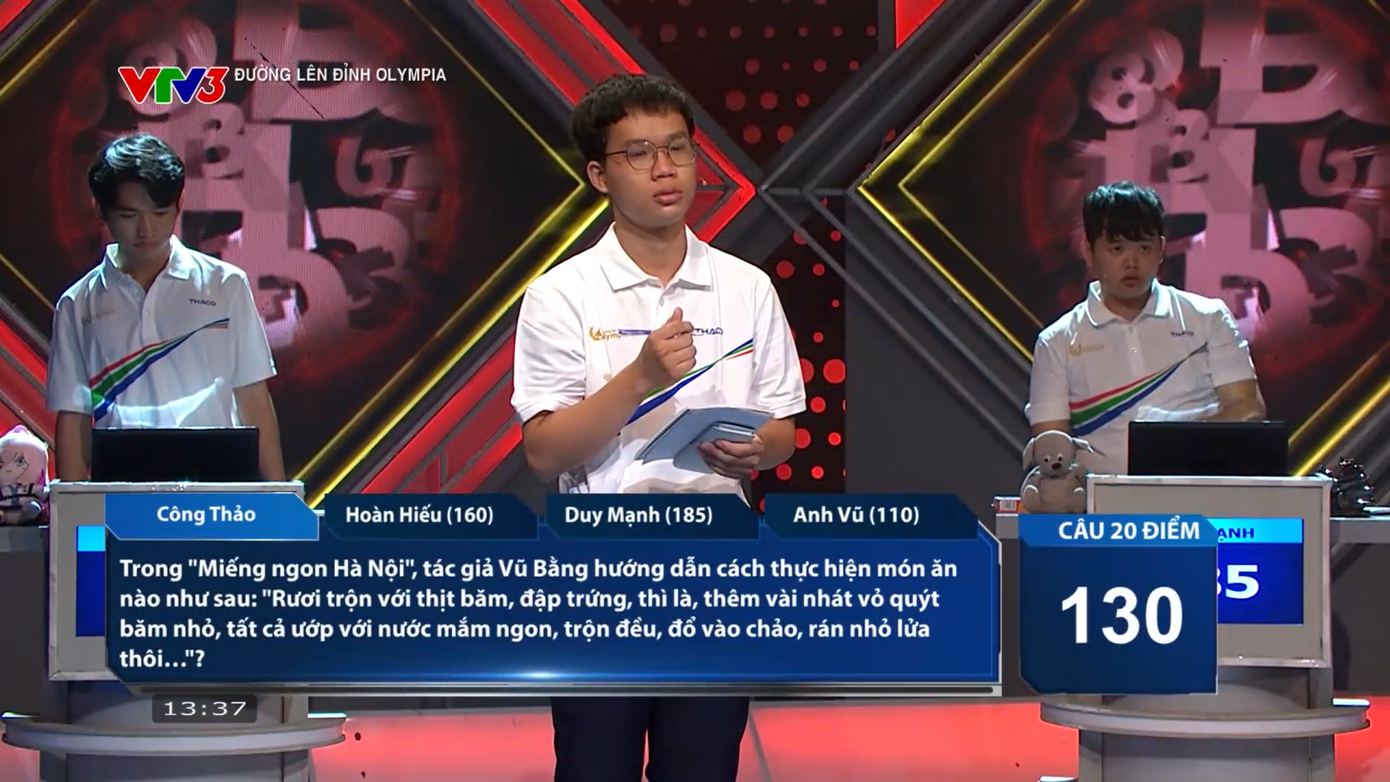 Phần thi của Công Thảo.