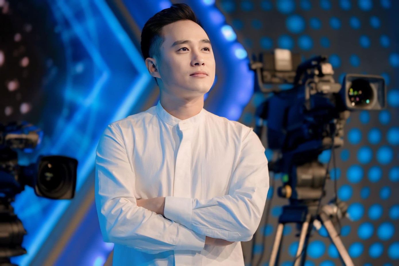 Ngọc Huy đã trở thành một trong những nam MC gắn bó lâu nhất với chương trình. Ảnh: FBNV Ngọc Huy đã trở thành một trong những nam MC gắn bó lâu nhất với chương trình. Ảnh: FBNV