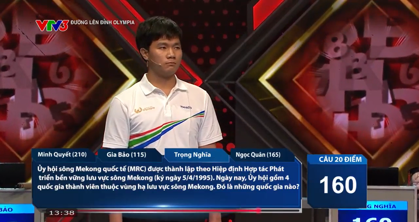 Nam sinh TP.HCM bước vào phần thi Về đích chỉ với 160 điểm.