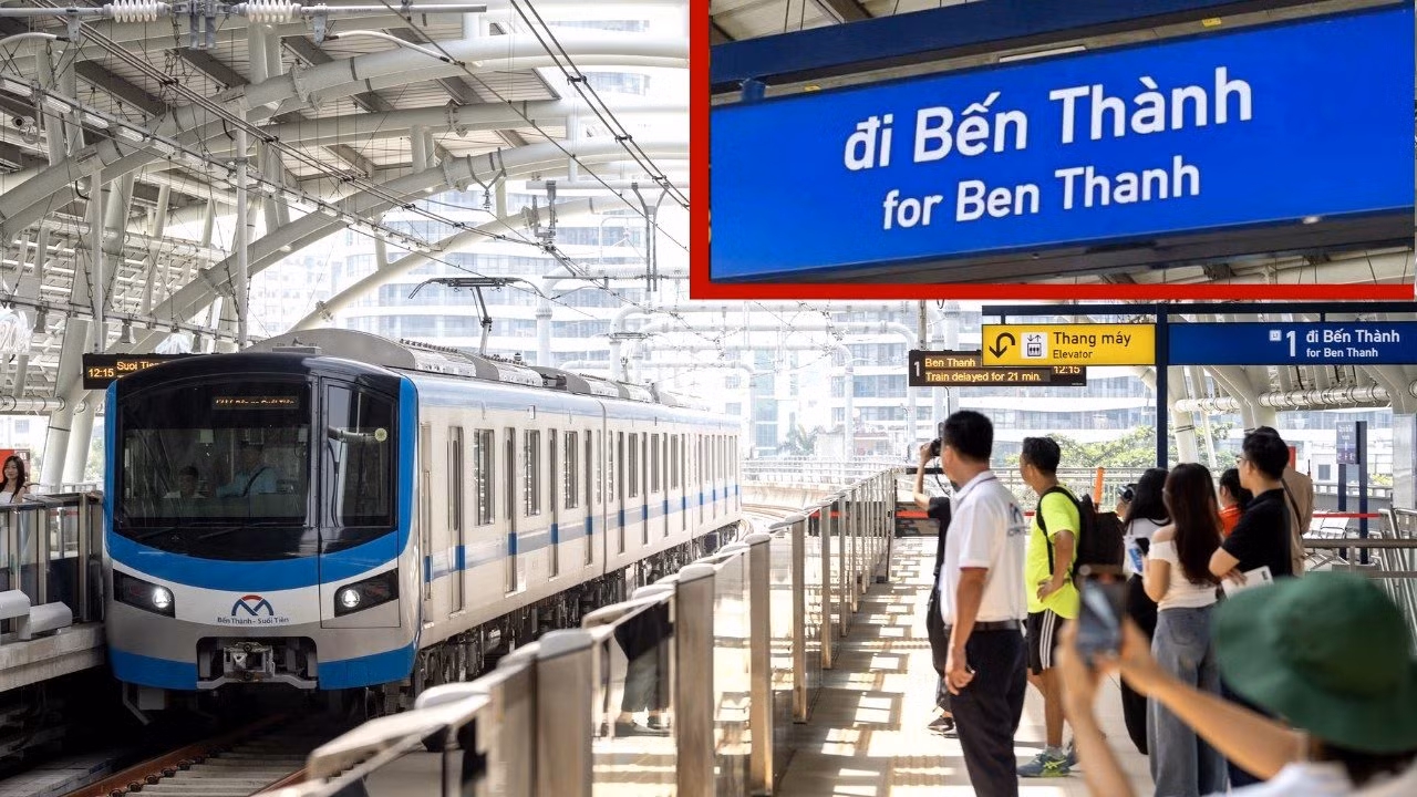 Biển hướng dẫn khiến nhiều người tranh luận về ngữ pháp tiếng Anh - Ảnh: FBNV.